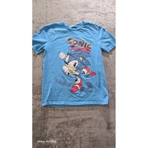 Kids Old Navy‎ Sonic the Hedgehog T Shirt Size XL (14-15) Blue Graphic Tee